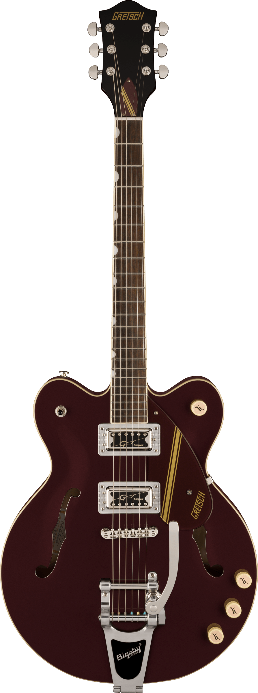 G2604T Limited Edition Streamliner™ Rally II Center Block with Bigsby®, Laurel Fingerboard, Two-Tone Oxblood/Walnut Stain