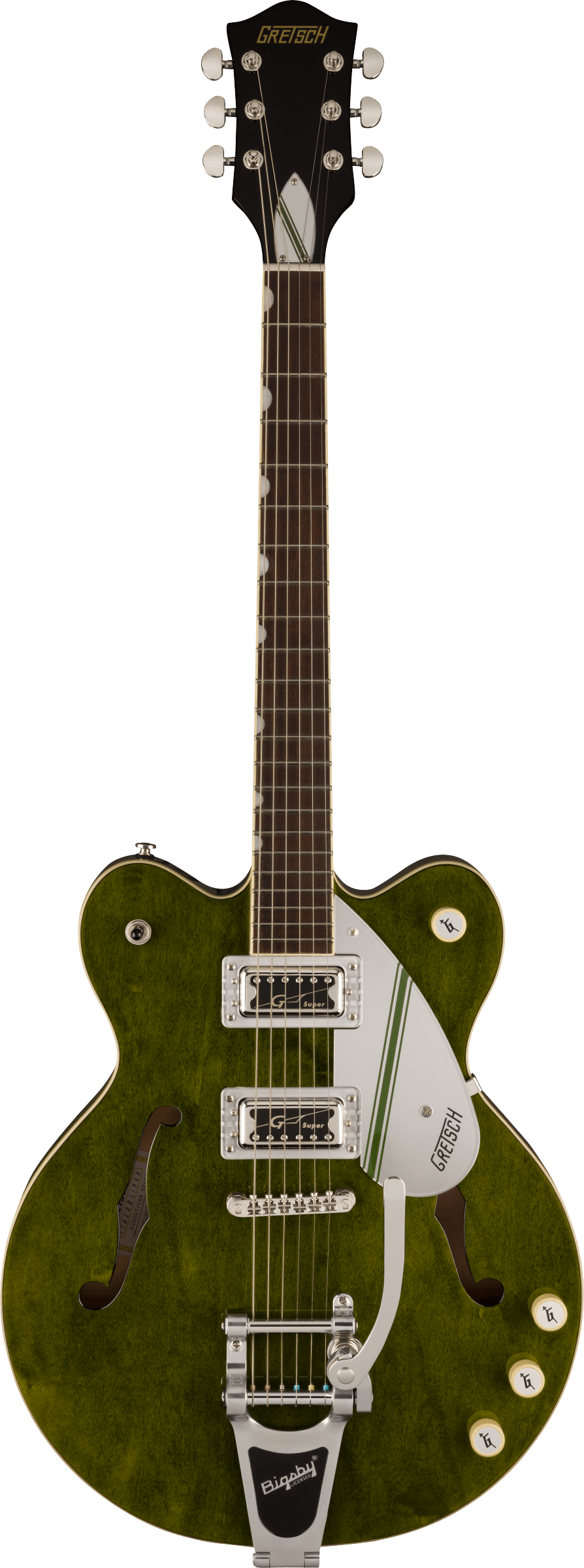 G2604T Limited Edition Streamliner™ Rally II Center Block with Bigsby®, Laurel Fingerboard,  Rally Green Stain