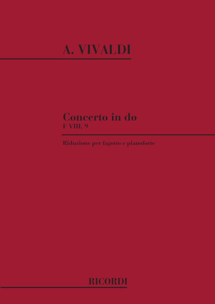 Vivaldi: Concerto in C Major RV473 F.VIII/9 for Bassoon & Piano