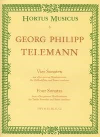Telemann: Four Sonatas for Treble Recorder and Basso continuo TWV 41:F2, B3, f1, C2
