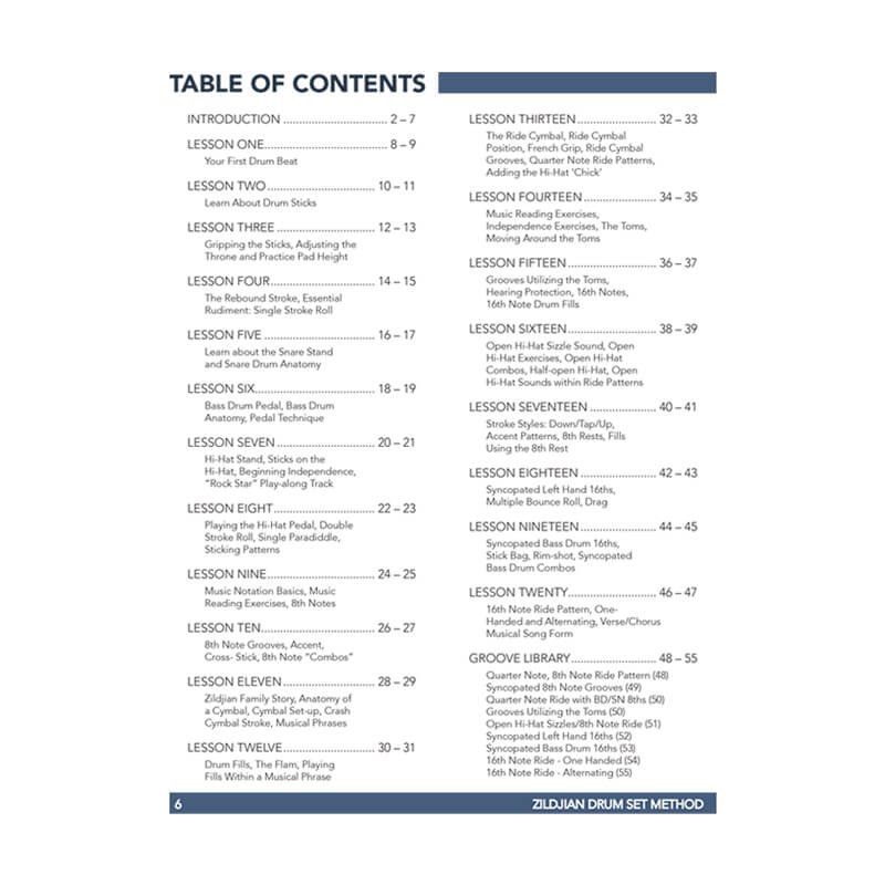 ZILDJIAN Drumset Method Value Pack