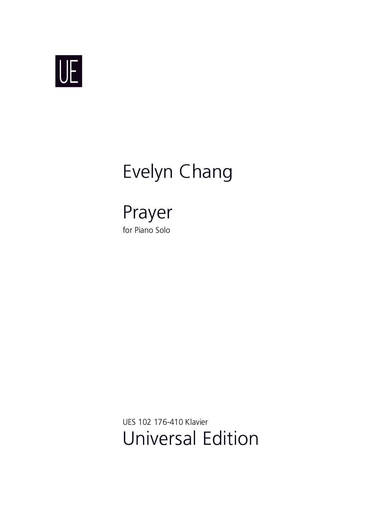 Evelyn Chang : Prayer for Piano Solo