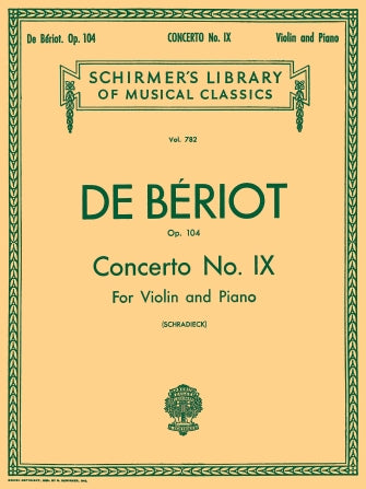 Beriot: Concerto No. 9 in A minor Op. 104 for Violin and Piano