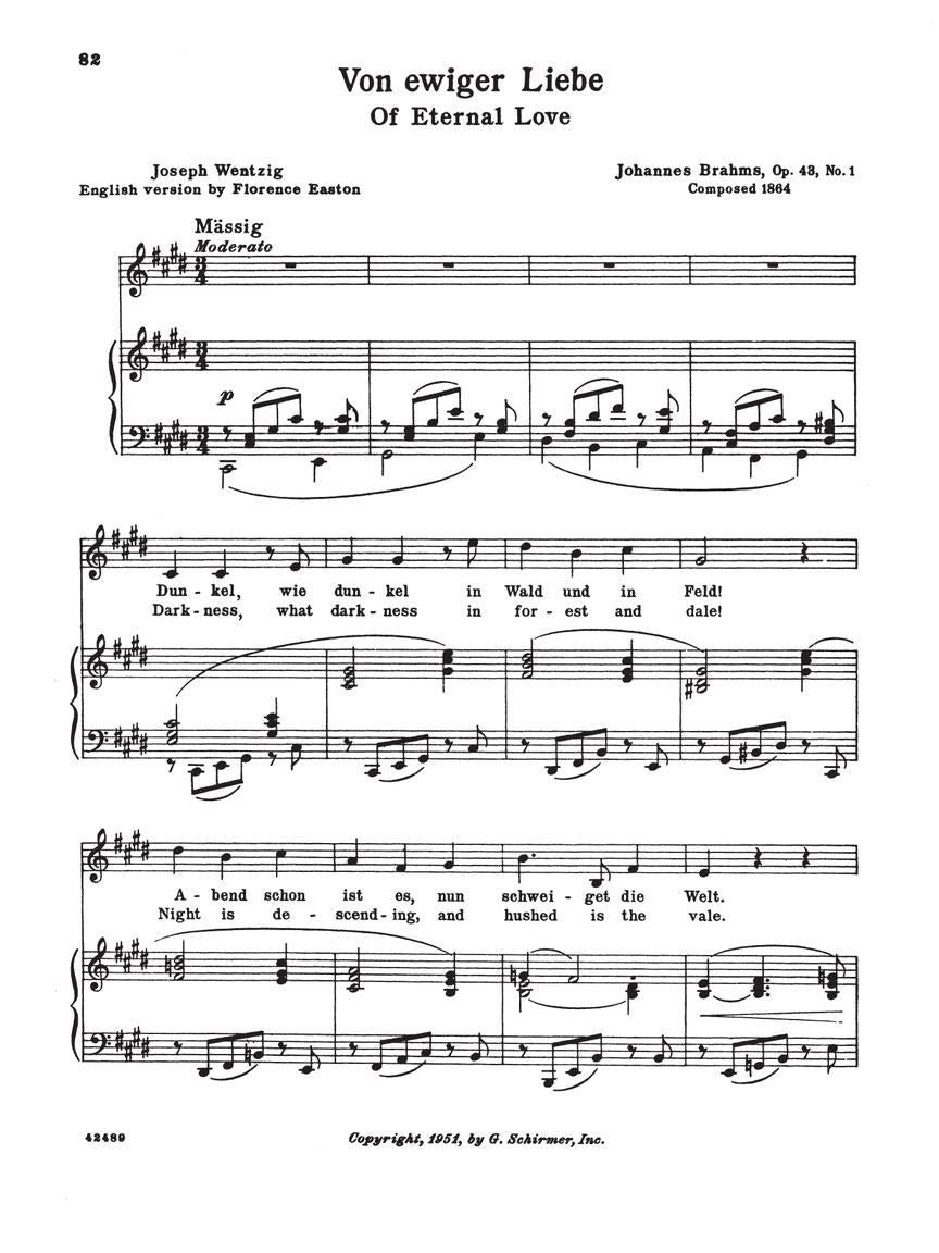 50 Selected Songs by Schubert, Schumann, Brahms, Wolf and Strauss (High Voice)