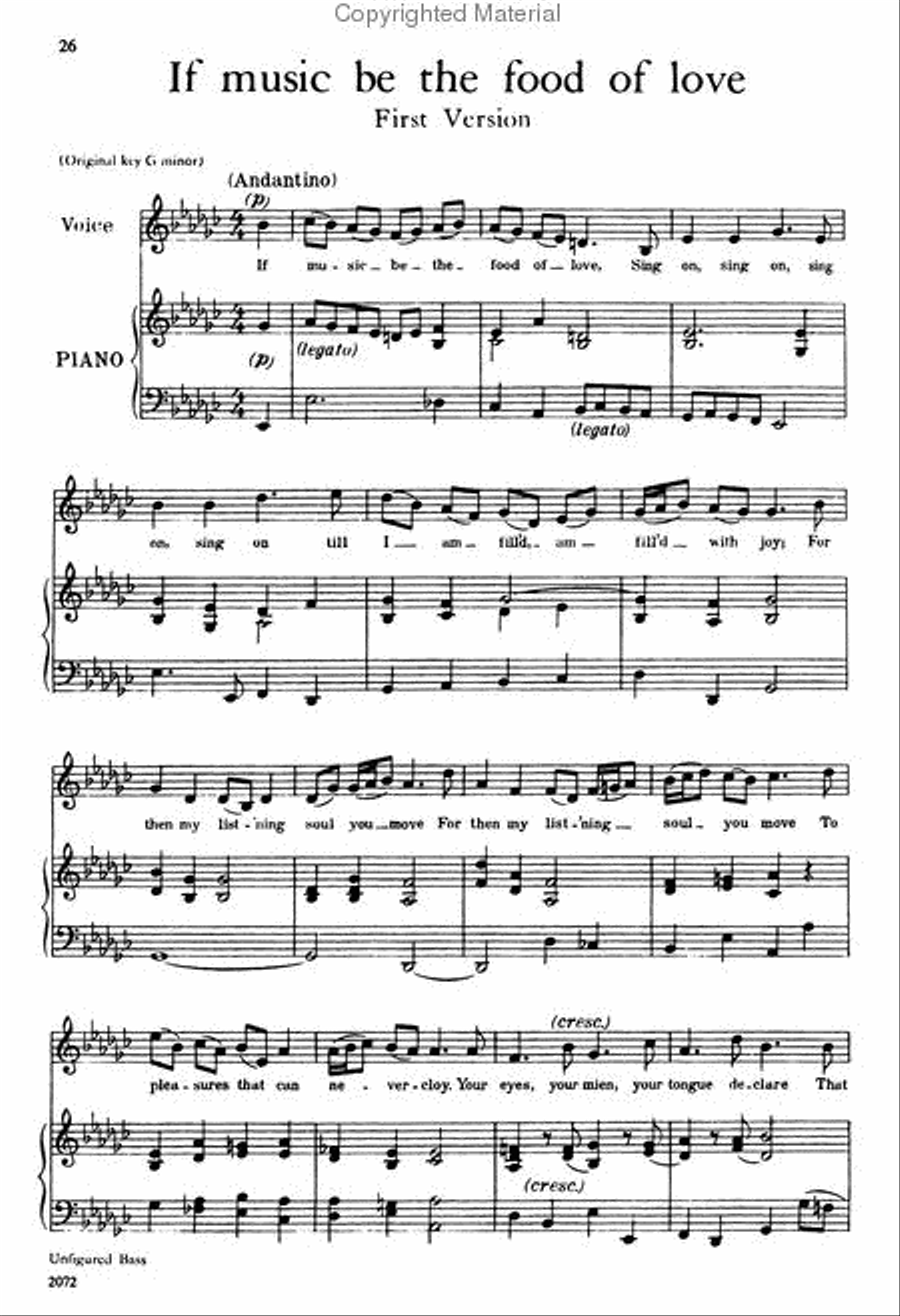 Purcell: 40 Songs for Voice and Piano (Low Voice)