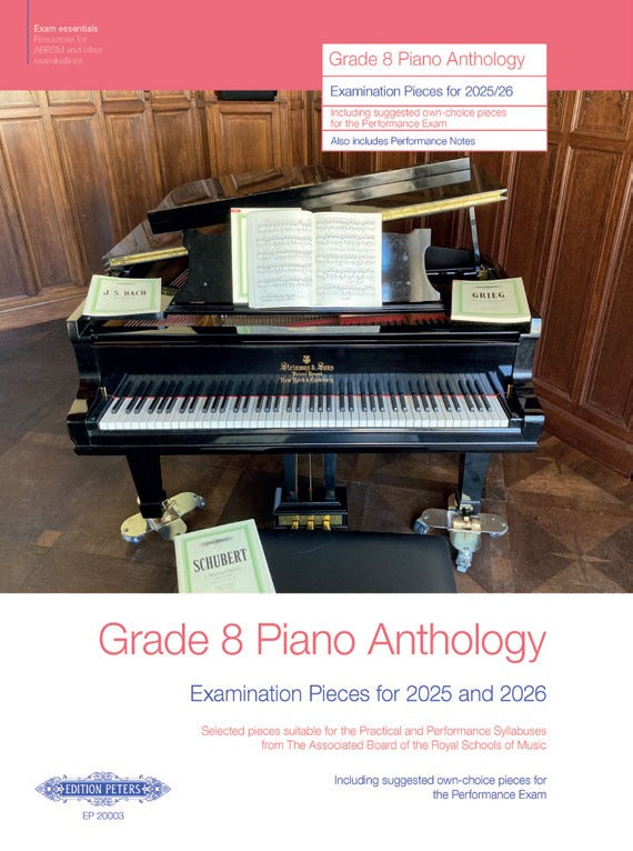 Grade 8 Piano Anthology Examination Pieces for 2025 and 2026