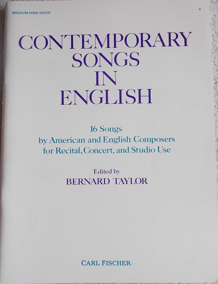 Contemporary Songs in English Medium High Voice