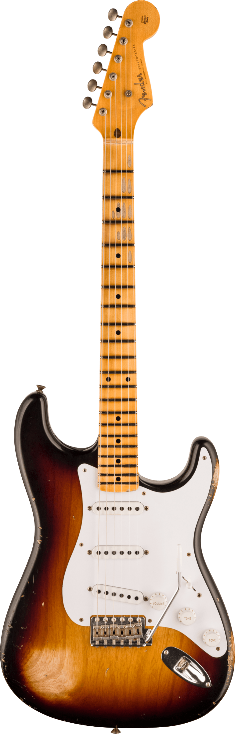 Fender Limited Edition 70th Anniversary 1954 Stratocaster® Relic®, 1-Piece Quartersawn Maple Neck Fingerboard, Wide-Fade 2-Color Sunburst