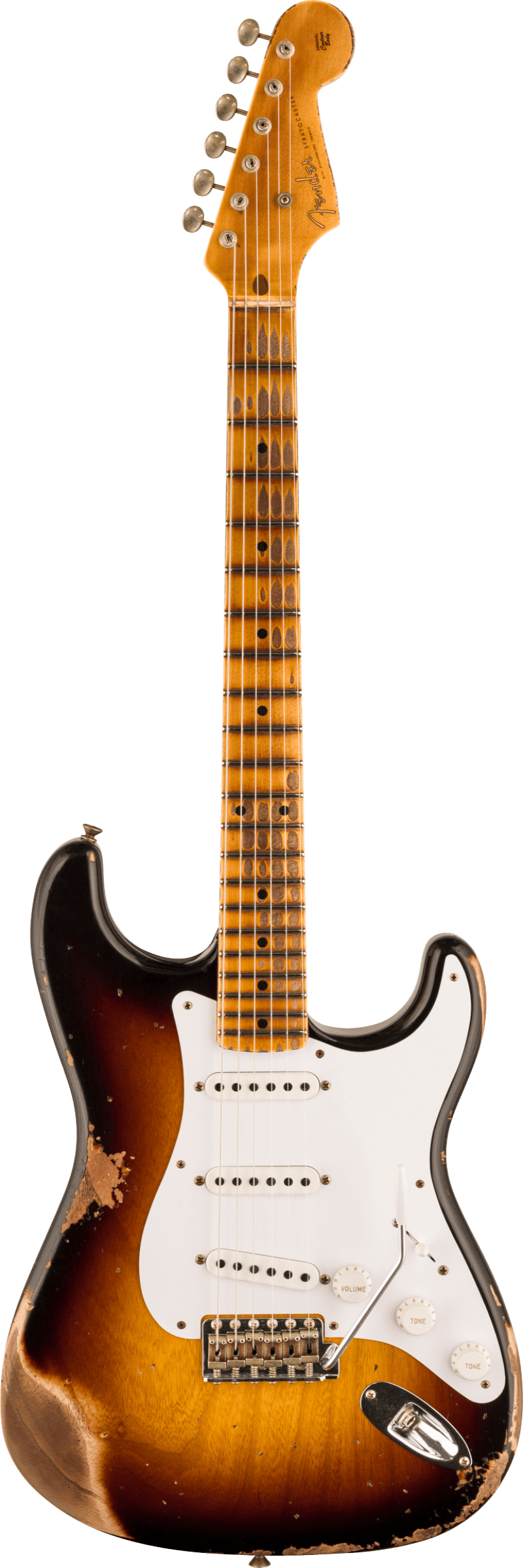 Fender Limited Edition 70th Anniversary 1954 Stratocaster® Heavy Relic®, 1-Piece Quartersawn Maple Neck Fingerboard, Wide-Fade 2-Color Sunburst