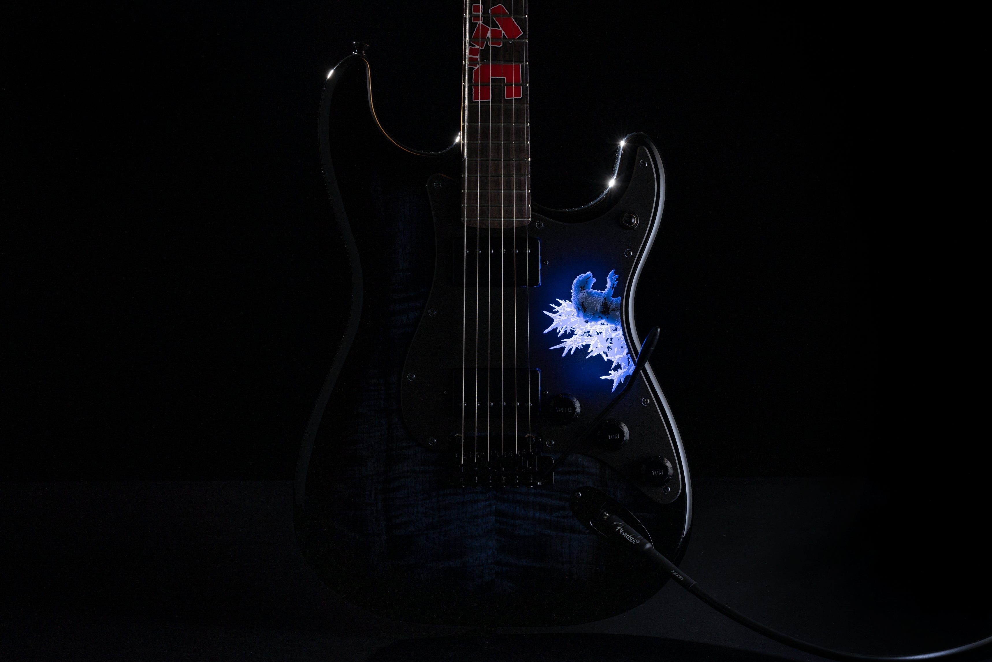 Fender Made in Japan Godzilla Stratocaster®, Rosewood Fingerboard, Godzilla Blue