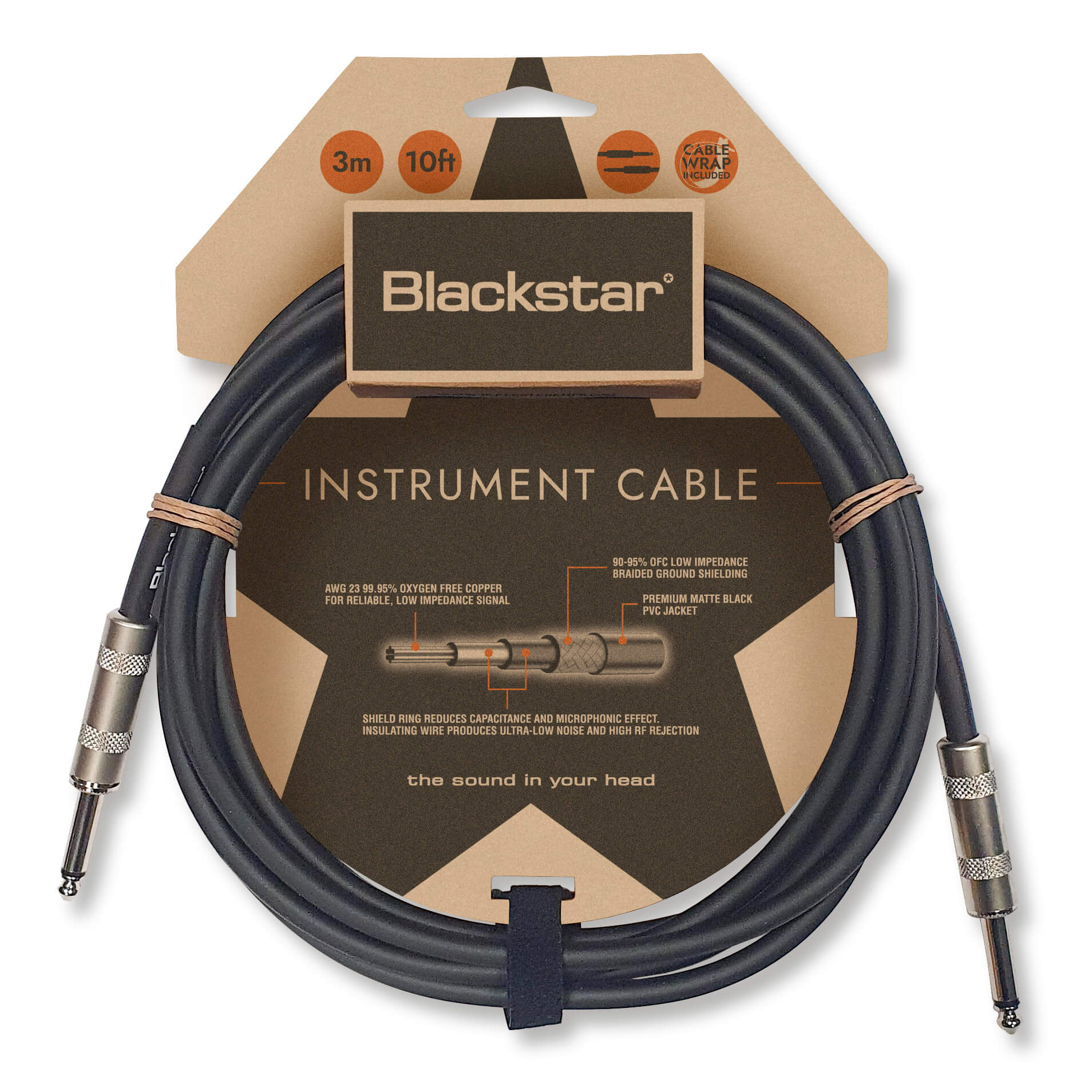 Blackstar Standard Instrument Cable (1m, straight to straight)