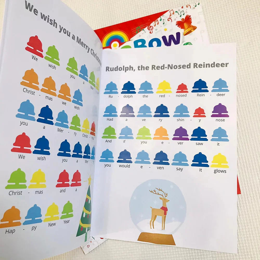 聖誕彩虹鐘樂譜 Rainbow Bells Music Colour Score Christmas Book 1