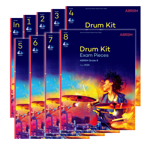 (Package 套裝 7折 30%off) ABRSM Drum Kit Exam Pieces Initial Grade-Grade 8 from 2024 (w/ Audio)