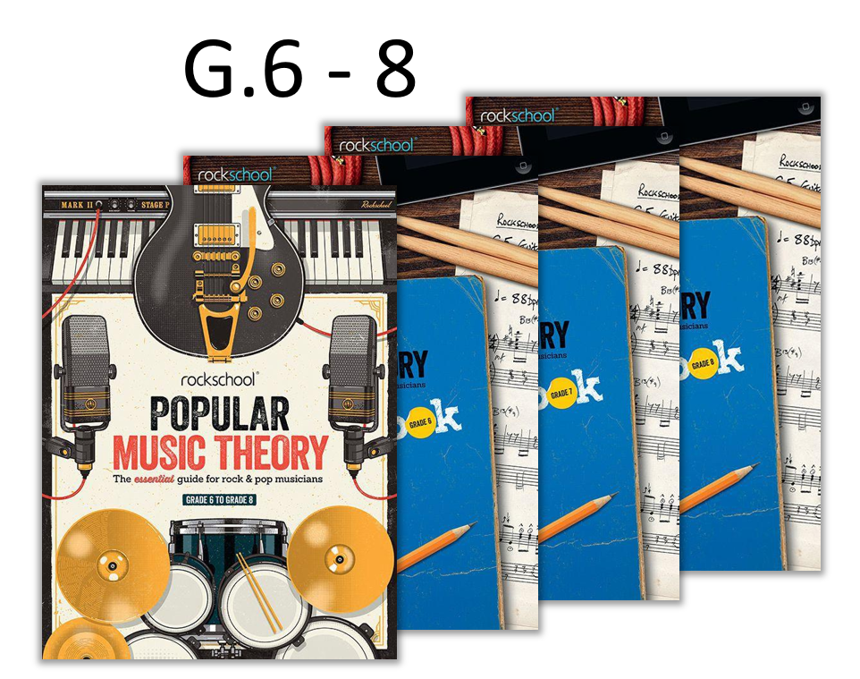 (套裝 Package) Rockschool Popular Music Theory Guide + Workbook Grade 6 - 8