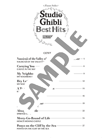 Studio Ghibli Best Hit 10 Easy Level (ENG) New Edition 宮崎駿 吉卜力動畫最佳流行金曲選鋼琴獨奏譜(簡易) 新版