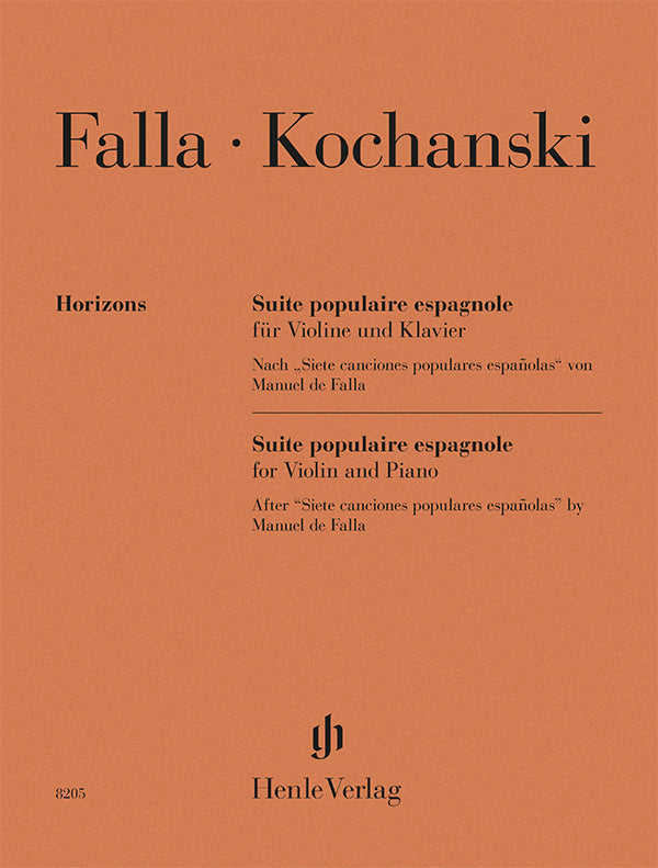 (預訂 Pre-order) Falla / Kochanski: Suite populaire espagnole, Violin and Piano (Henle Horizons)
