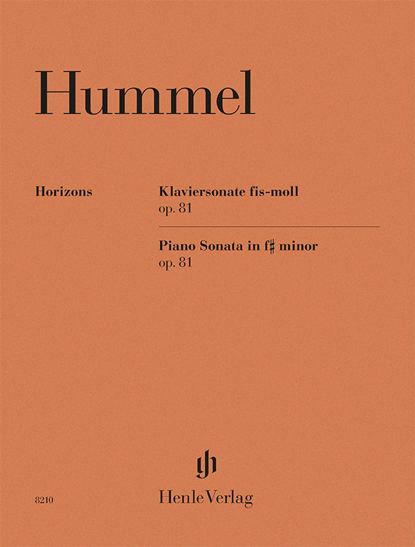 (預訂 Pre-order) Hummel: Piano Sonata f sharp minor op. 81 (Henle Horizons)