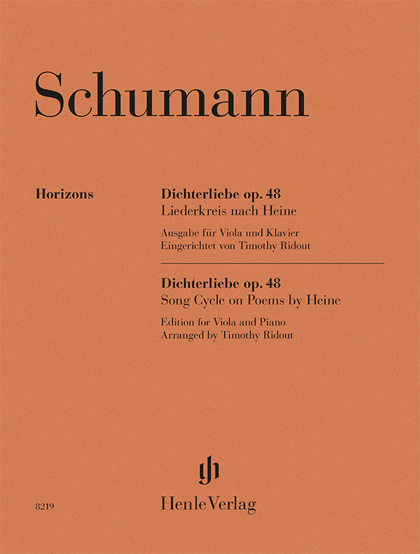 (預訂 Pre-order) Schumann: Dichterliebe op. 48 Song Cycle after Heine, for Viola (Henle Horizons)