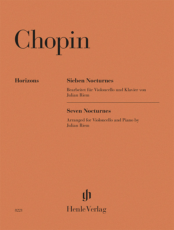 (預訂 Pre-order) Chopin: Seven Nocturnes, for Cello and Piano (Henle Horizons)