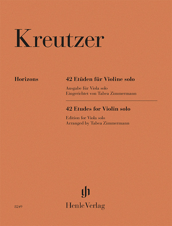 (預訂 Pre-order) Kreutzer: 42 Etudes for Violin solo, Edition for Viola solo (Henle Horizons)
