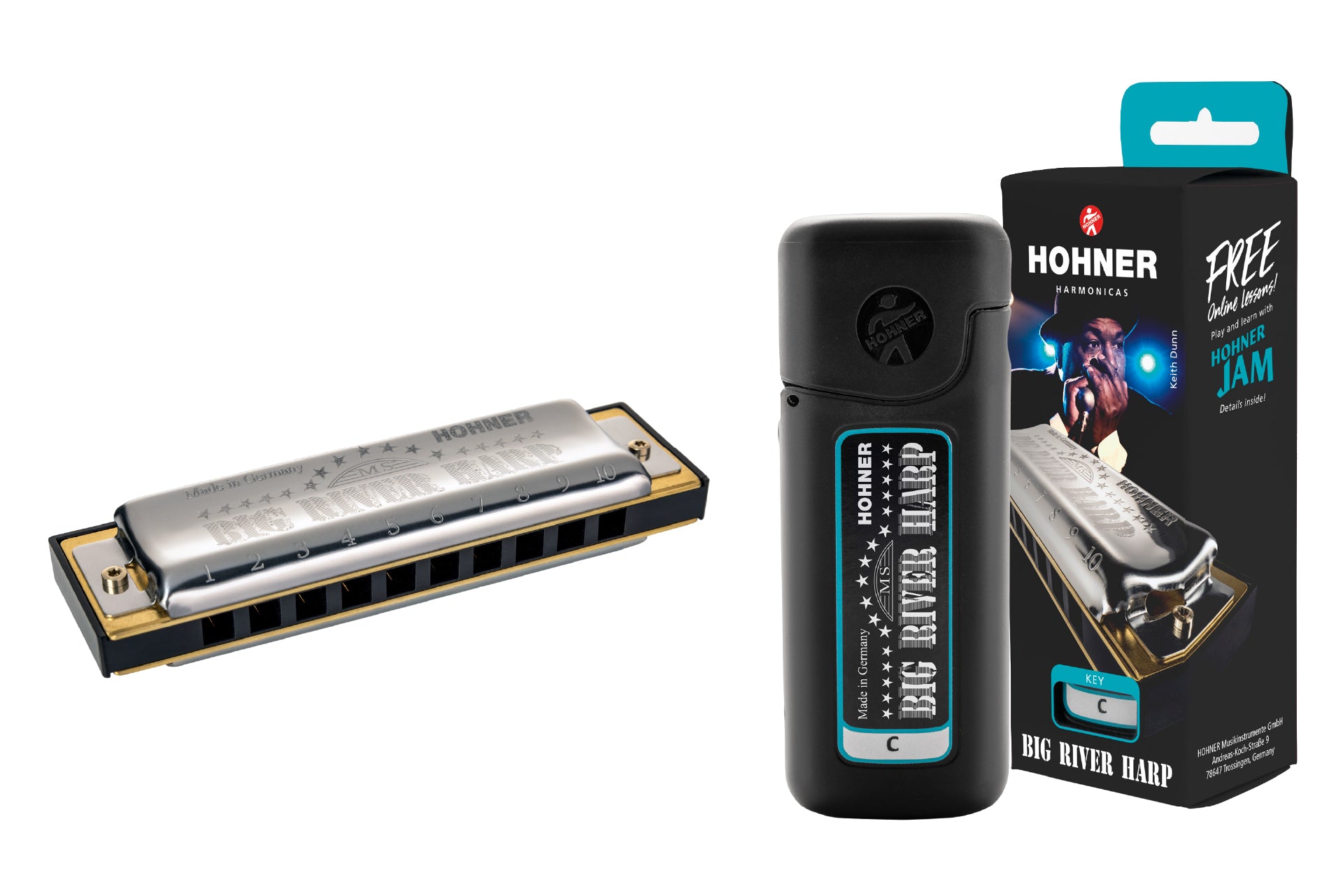 [新設計琴盒] Hohner MS Series Big River Harp 10孔全音階口琴, C調