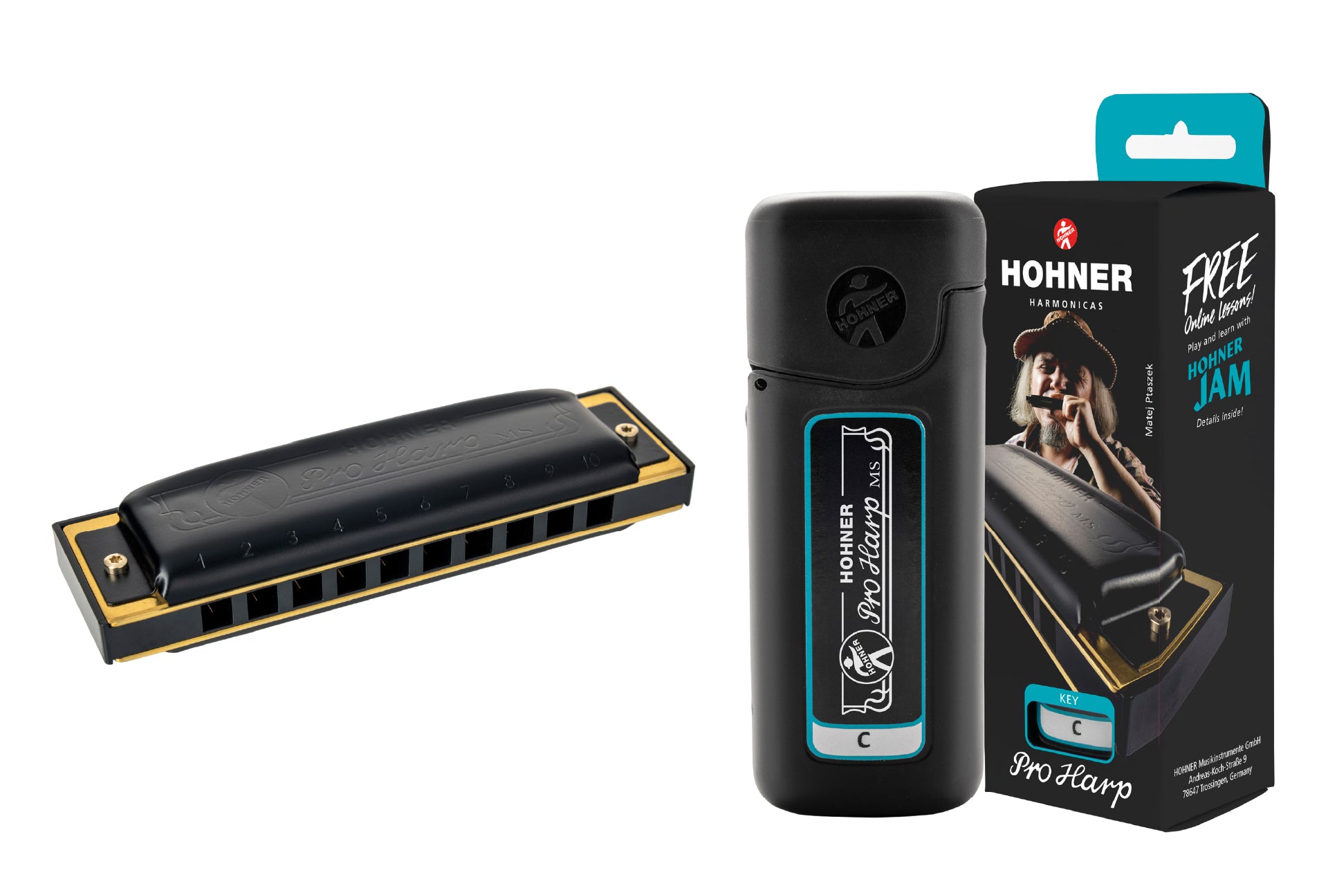 [新設計琴盒] Hohner MS Series Pro-Harp 10孔全音階口琴 (多音調選擇)
