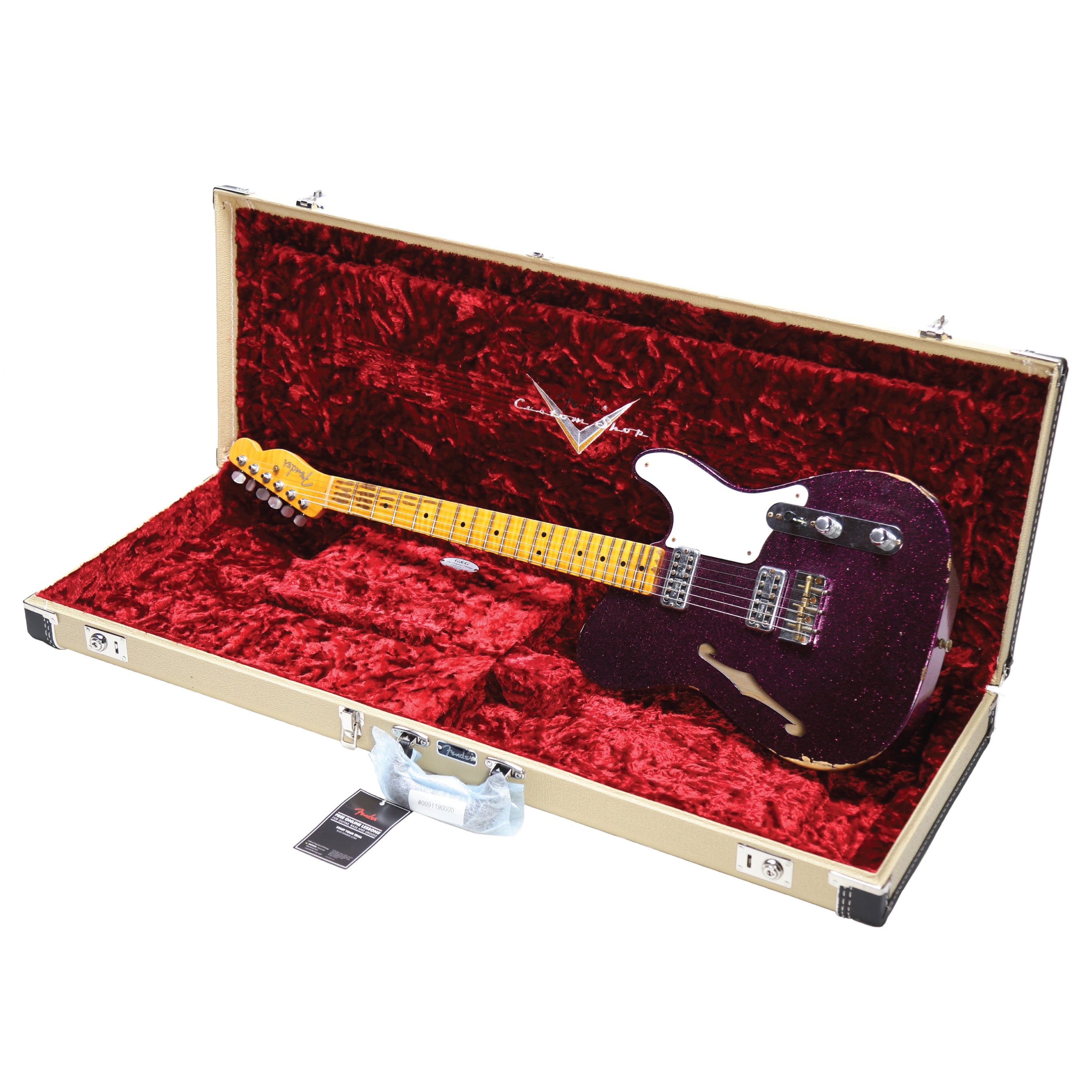 Fender Custom Shop Limited-edition Caballo Tono Ligero Relic - Aged Magenta Sparkle