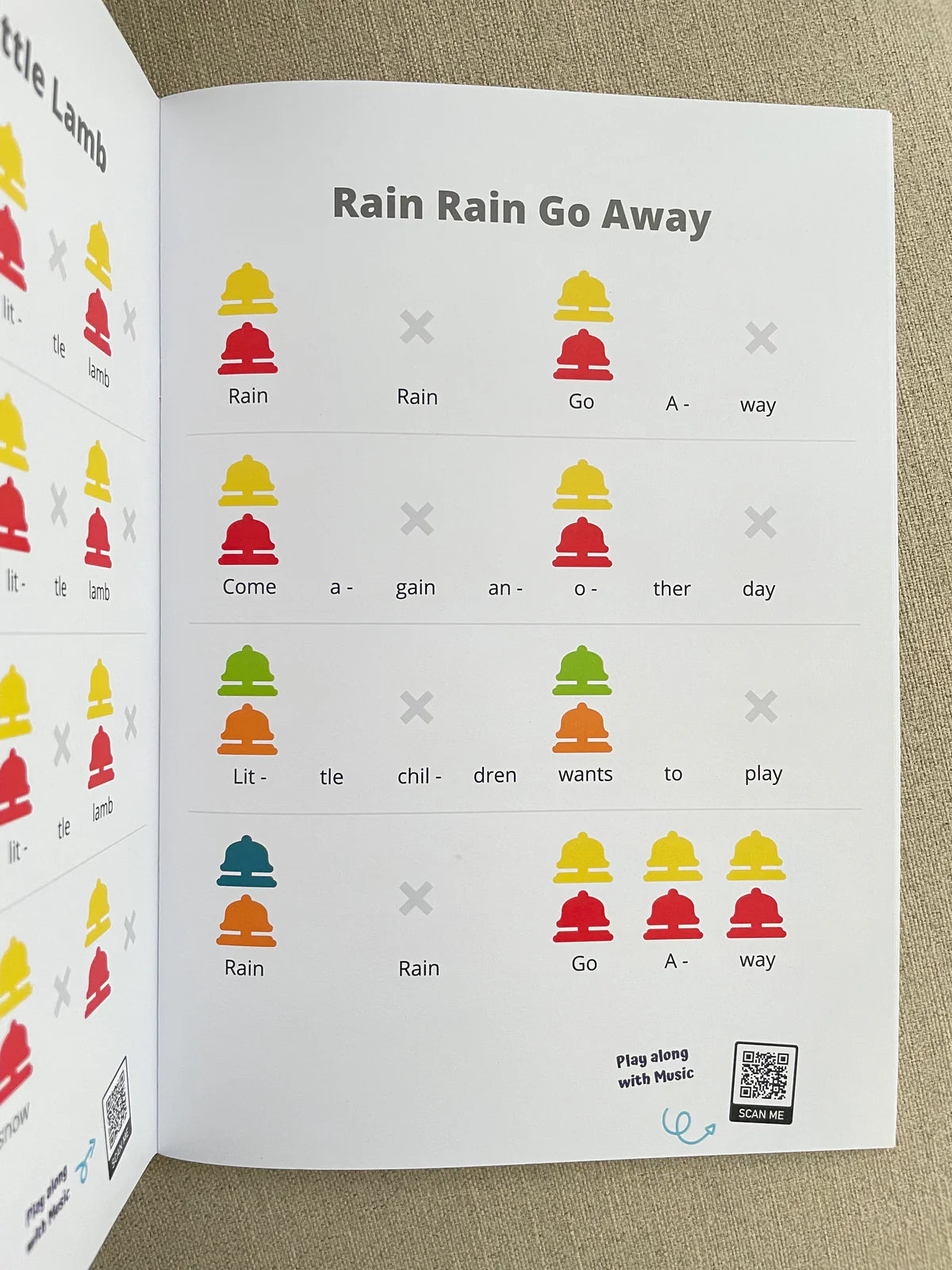 鋼片琴樂譜(第二冊) Resonator Bells Music Colour Score Book 2 (Chords)