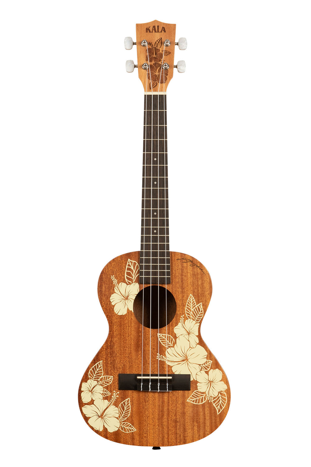 Kala Hibiscus Mahogany Tenor Ukulele