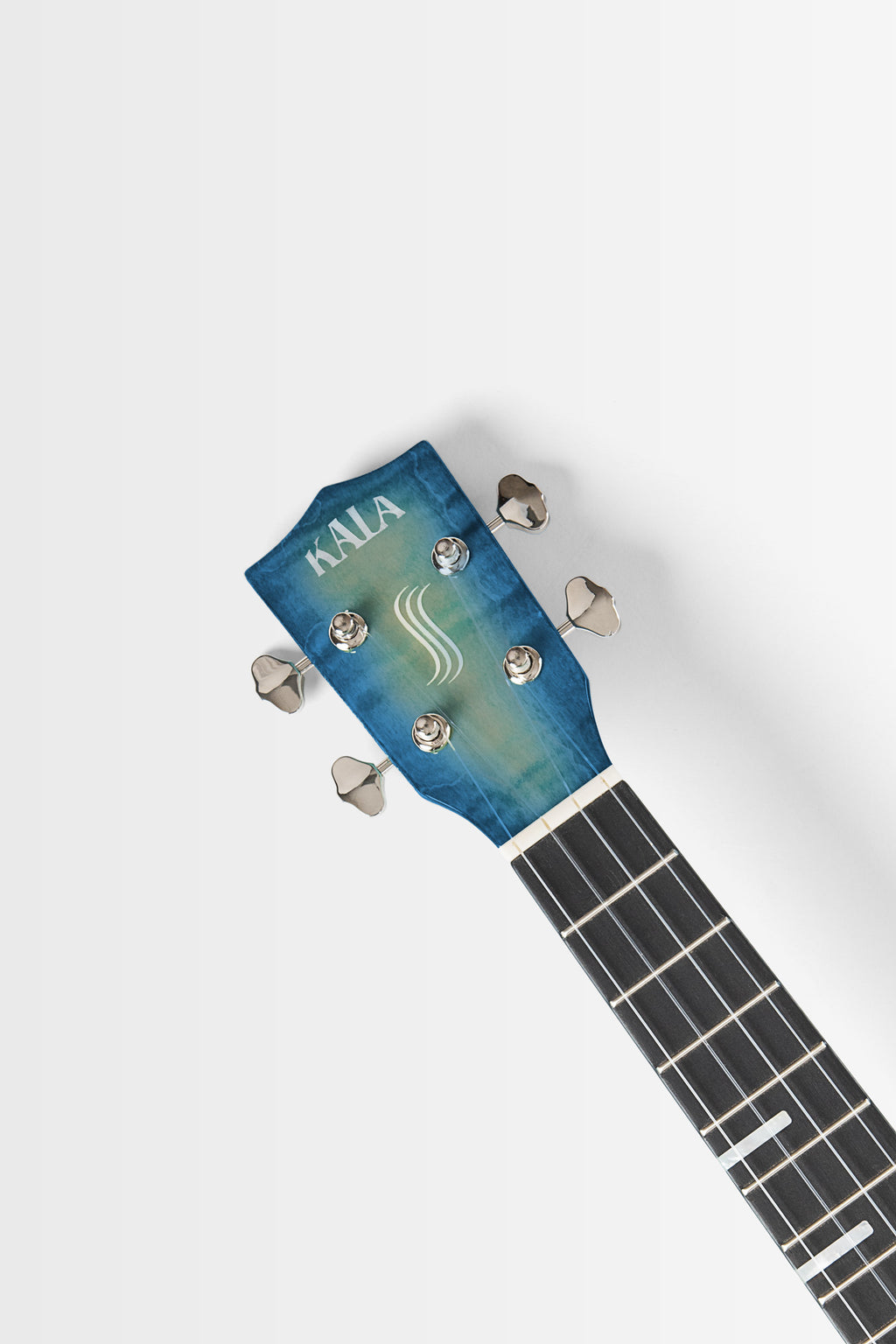 Kala All Solid Blue Flame Maple Waterfall Tenor Ukulele w/ Bag