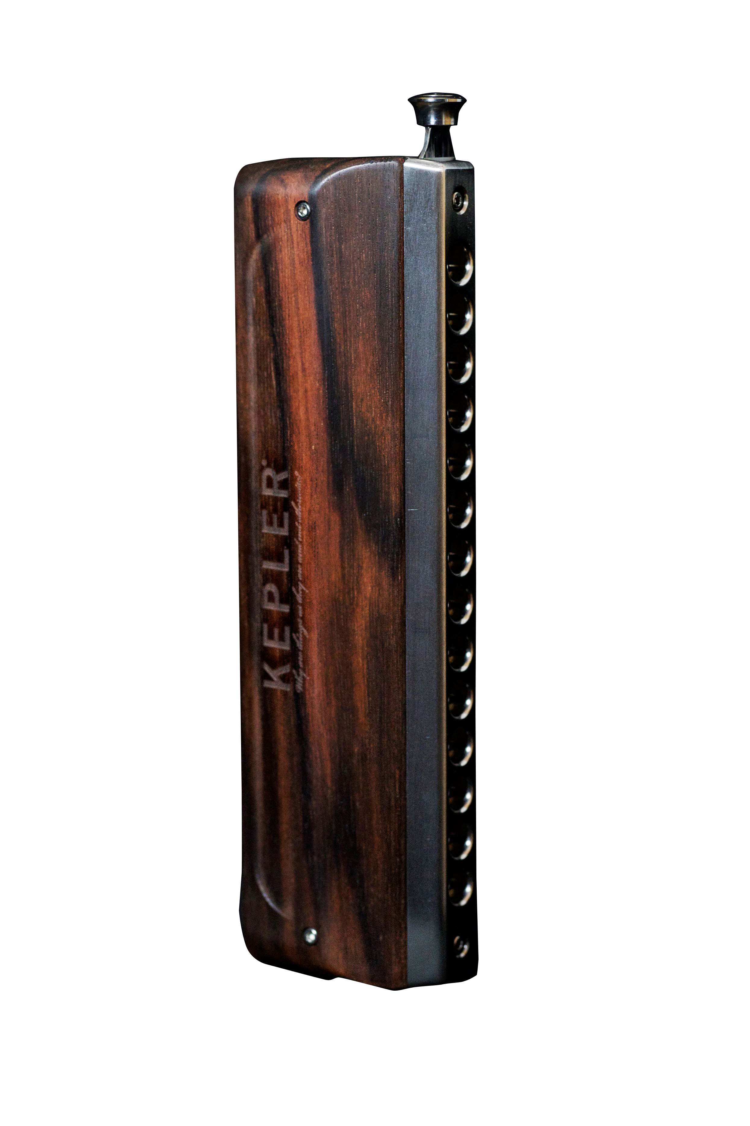 KEPLER 14 Chromatic Harmonica - Titanium Comb with Blackwood Cover