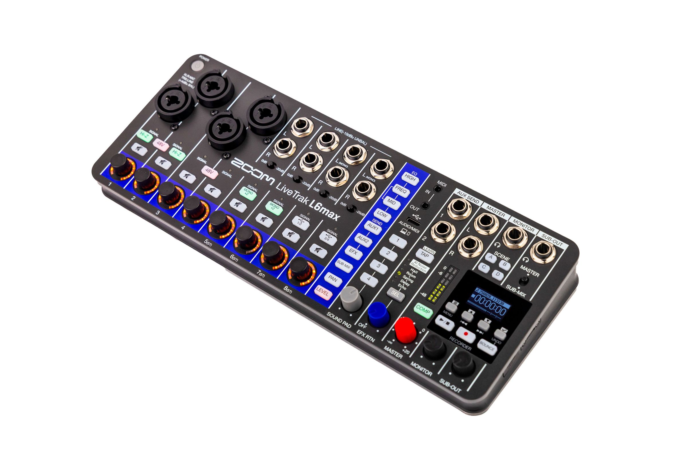 Zoom LiveTrak L6max Digital Mixer + Recorder