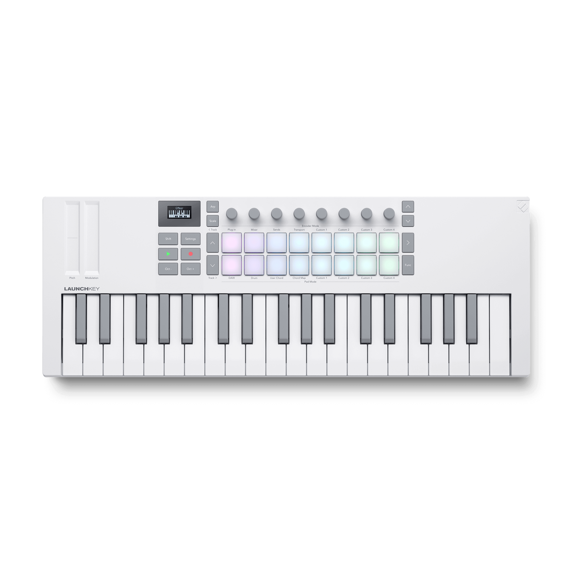 Novation Launchkey Mini 37 MK4 White - MIDI Keyboard Controller Novation Launchkey Mini 37 MK4 White - MIDI Keyboard Controller