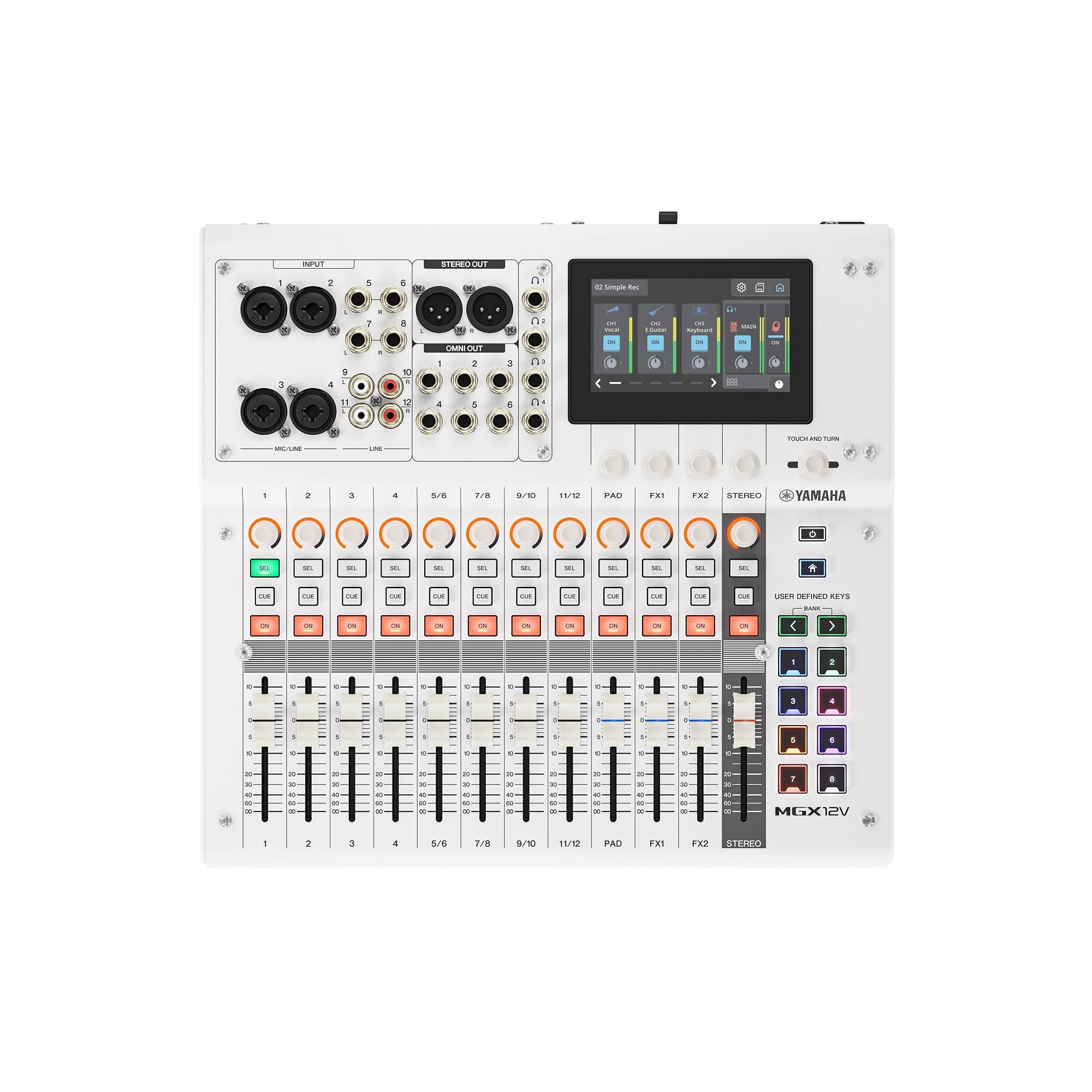 Yamaha MGX12V  18-CH Digital Mixing Console with Video Interface (White)