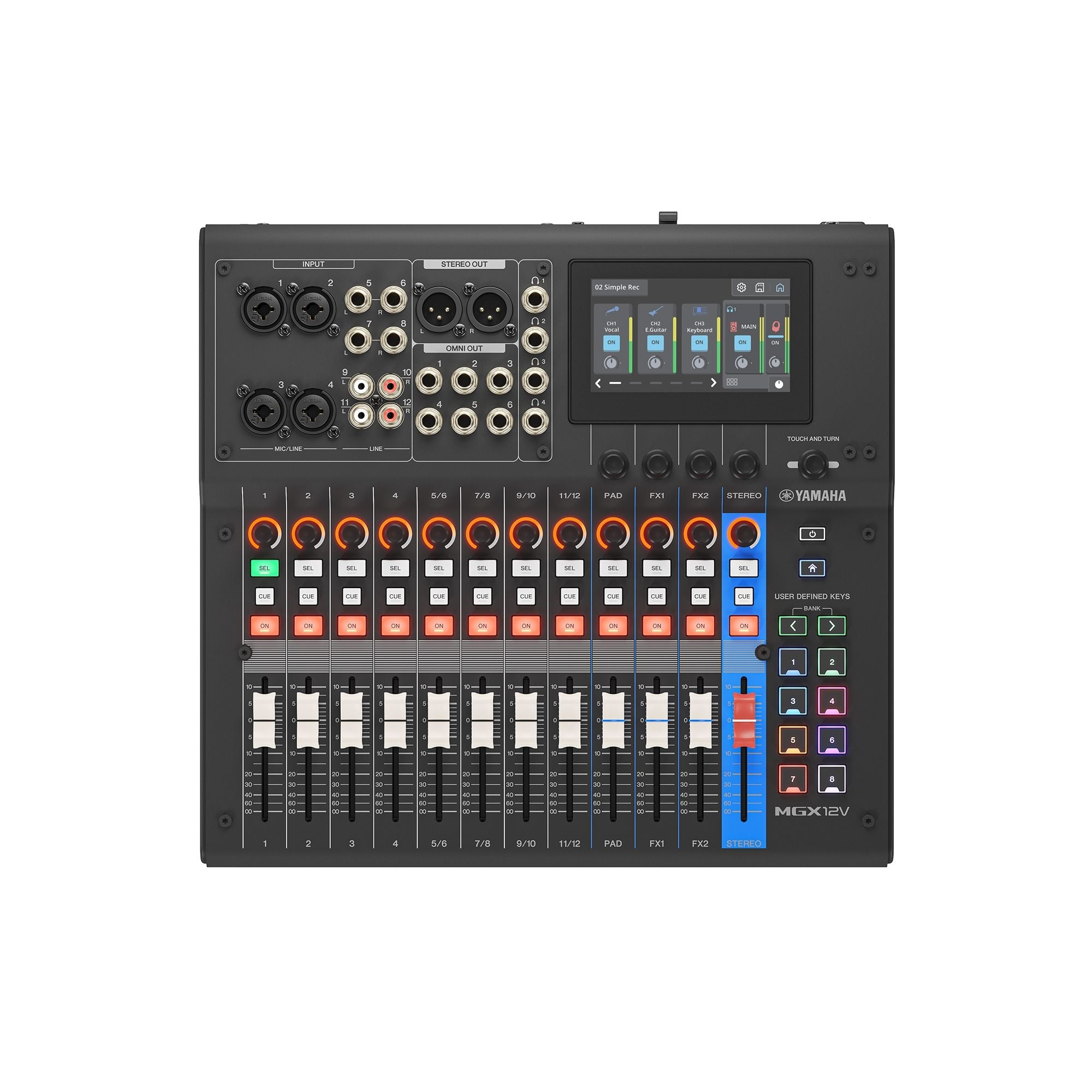 Yamaha MGX12V  18-CH Digital Mixing Console with Video Interface (Black)