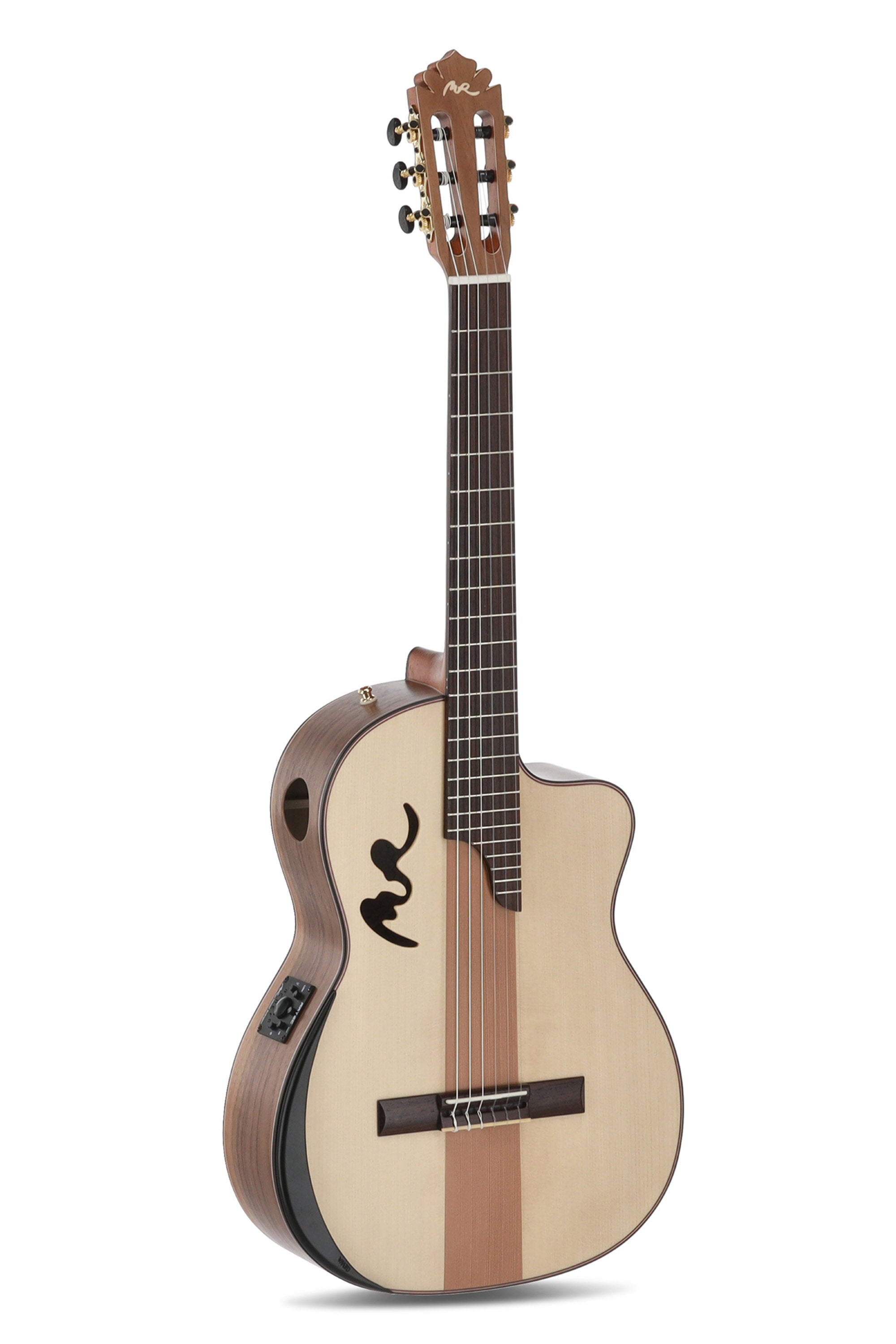 Manuel Rodriguez Café Cortado E-Acoustic Classical Guitar Curly Walnut