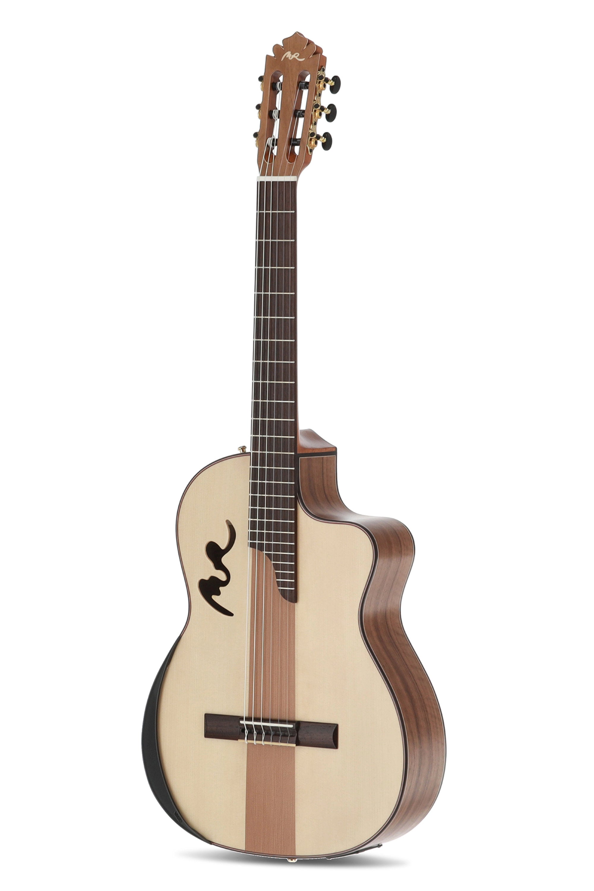 Manuel Rodriguez Café Cortado E-Acoustic Classical Guitar Curly Walnut