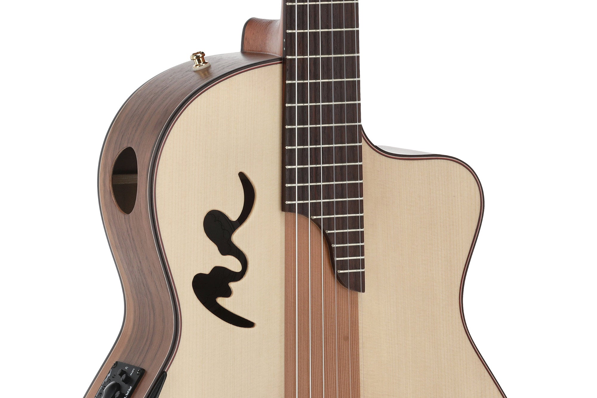 Manuel Rodriguez Café Cortado E-Acoustic Classical Guitar Curly Walnut