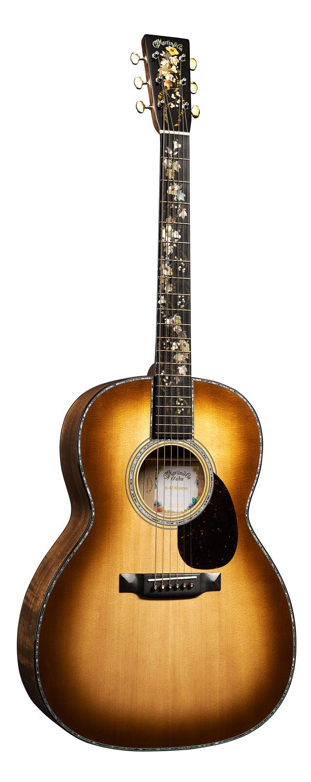 Martin O'ahu® K-42 Hibiscus Special Editions, K-12 Fret, Acoustic