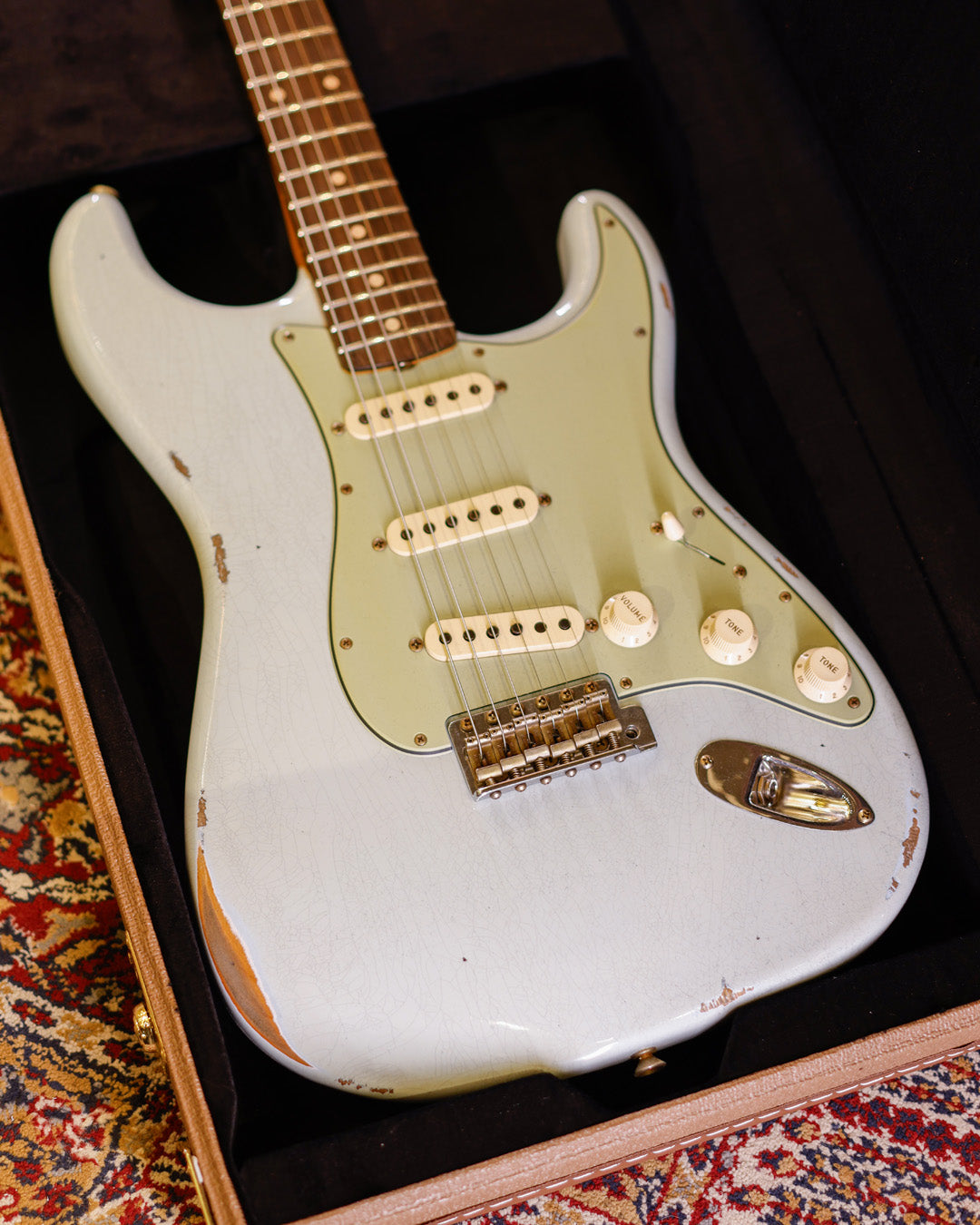 Fender Custom Shop LR25 1960 Stratocaster Relic Painted Headcap - Sonic Blue
