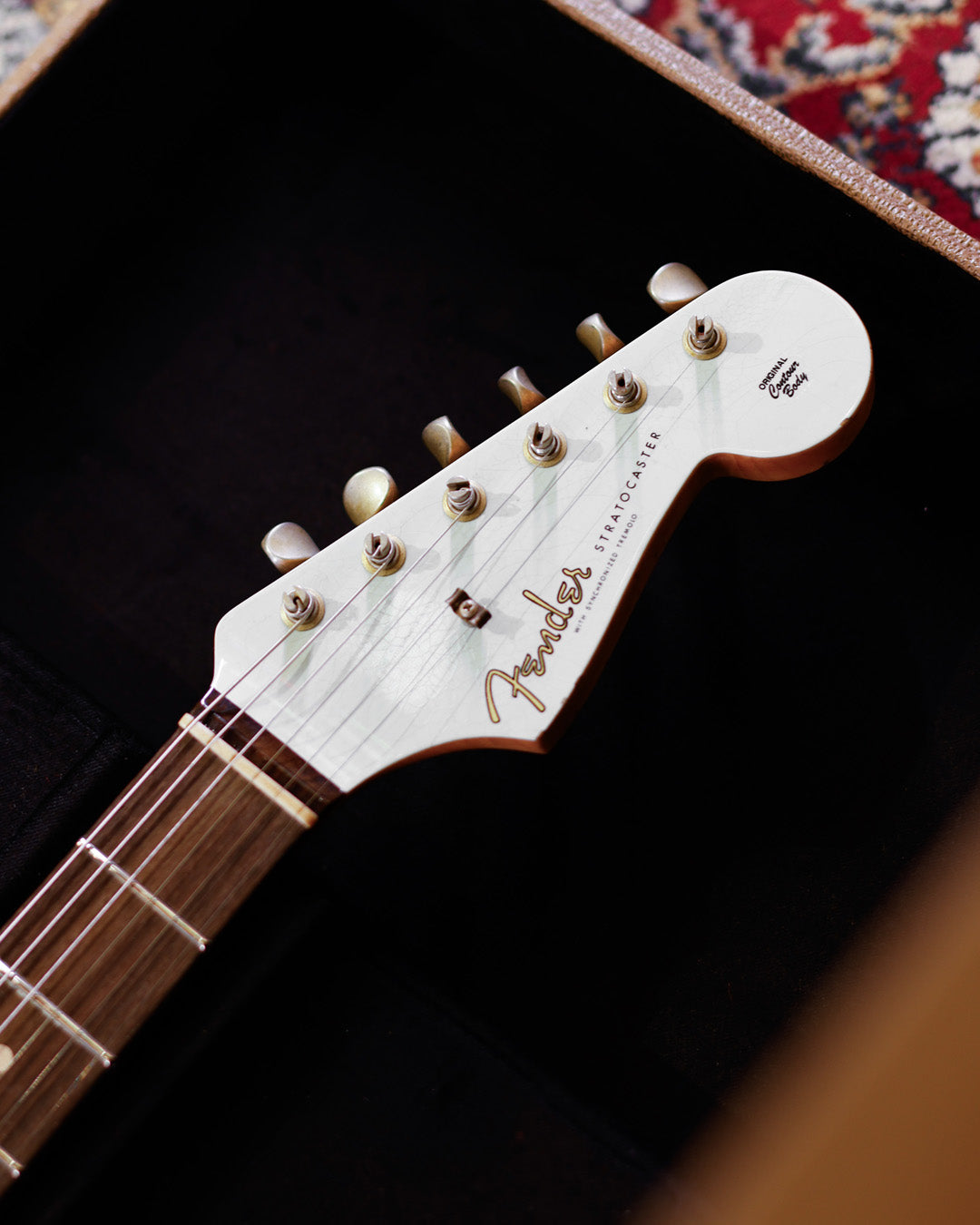 Fender Custom Shop LR25 1960 Stratocaster Relic Painted Headcap - Sonic Blue
