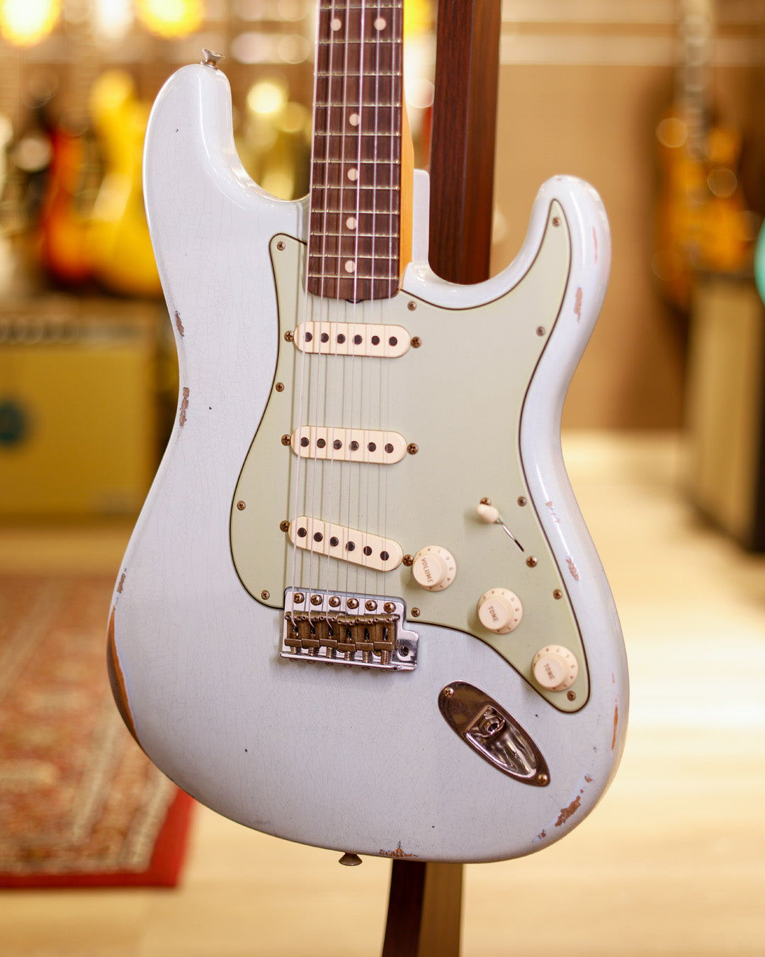 Fender Custom Shop LR25 1960 Stratocaster Relic Painted Headcap - Sonic Blue