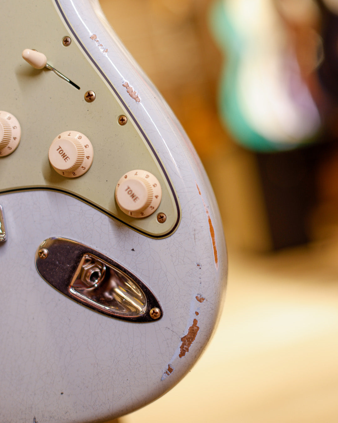Fender Custom Shop LR25 1960 Stratocaster Relic Painted Headcap - Sonic Blue