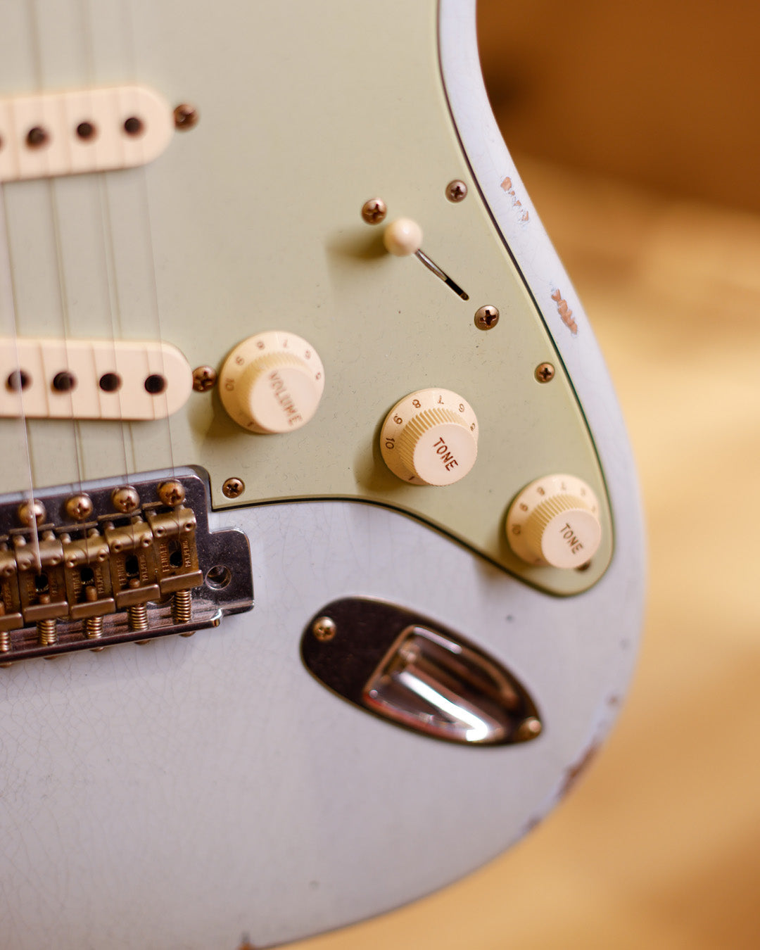 Fender Custom Shop LR25 1960 Stratocaster Relic Painted Headcap - Sonic Blue