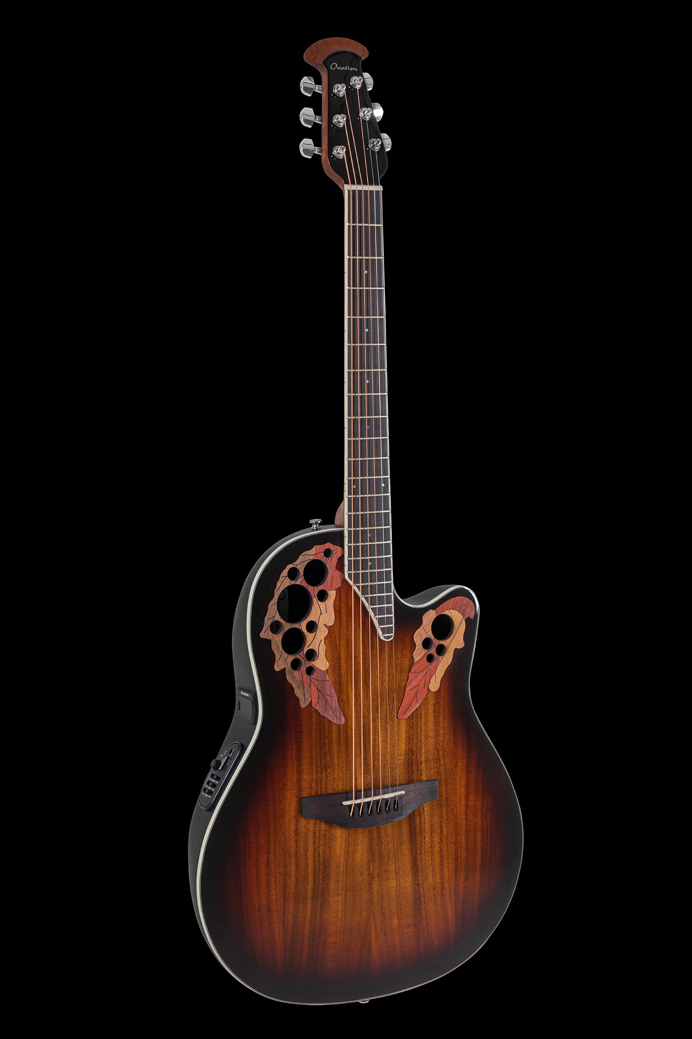 Ovation E-Acoustic Guitar Celebrity Elite Plus Super Shallow, Koa