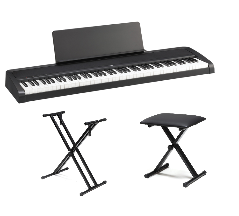[*3年保養行貨] Korg B2+數碼鋼琴 (連腳踏, AC變壓器及附送耳機)