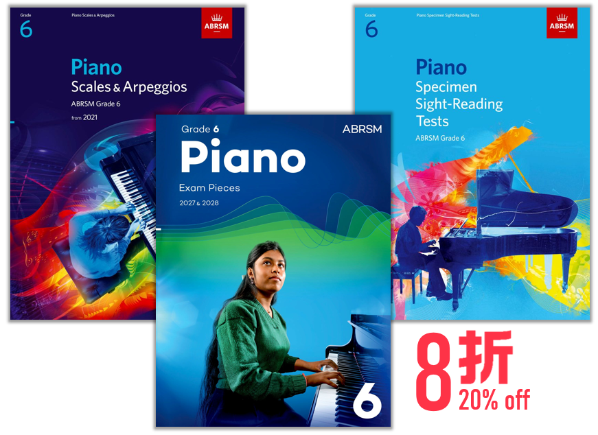 (預售 Pre-order) (Package) ABRSM 2027-28 Piano Exam Pieces Grade 6 + Sight-Reading + Scales & Arpeggios