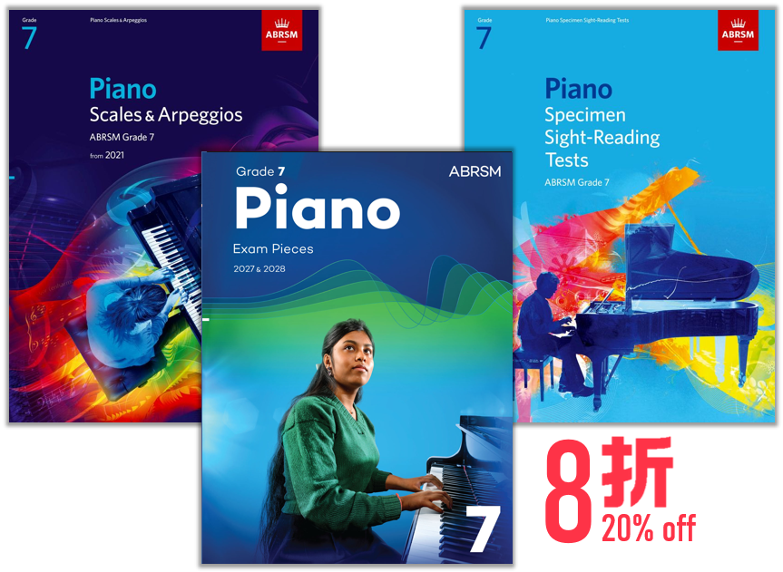 (預售 Pre-order) (Package) ABRSM 2027-28 Piano Exam Pieces Grade 7 + Sight-Reading + Scales & Arpeggios
