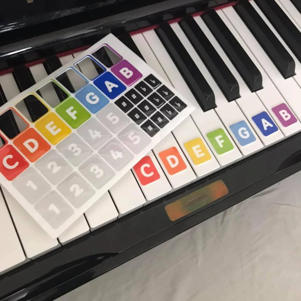 可清洗鋼琴貼紙 Washable Piano Stickers (1 Pack)