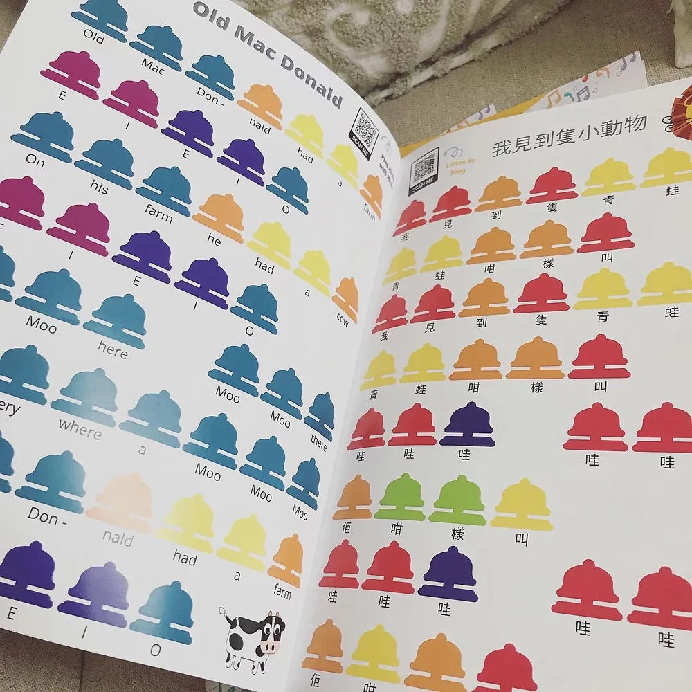 鋼片琴樂譜(第一冊) Resonator Bells Music Colour Score Book 1 (Melody)
